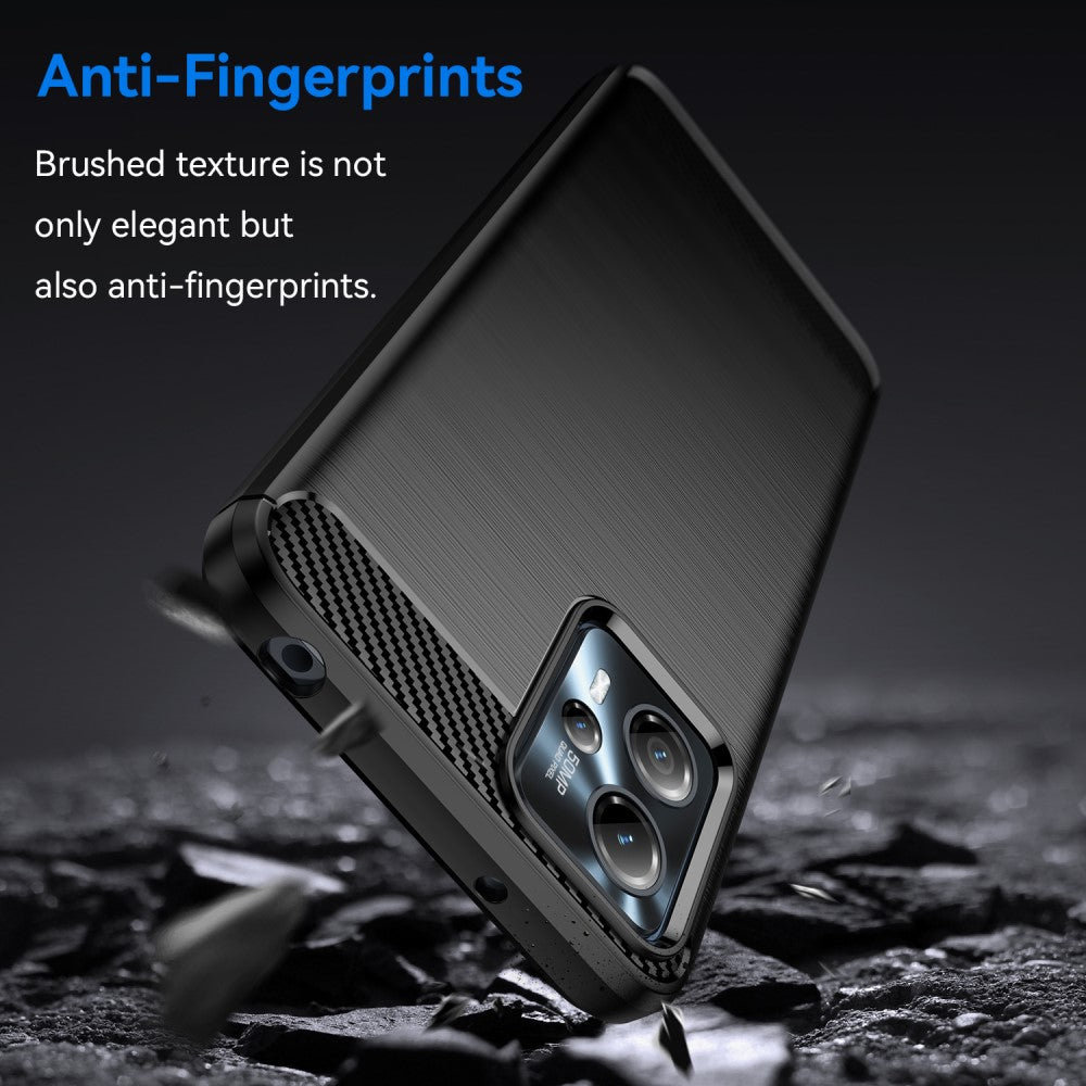 TPU Hülle für Motorola Moto G13 G23 Carbon Fiber Skin Brushed Backcover Case