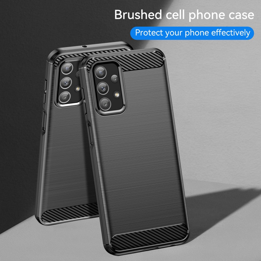 TPU Hülle für Samsung Galaxy A23 Carbon Fiber Skin Brushed Schutzcover Soft Case