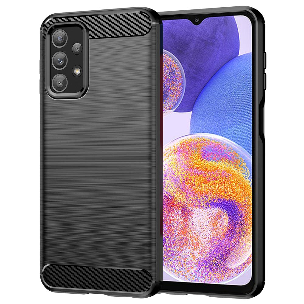 TPU Hülle für Samsung Galaxy A23 Carbon Fiber Skin Brushed Schutzcover Soft Case