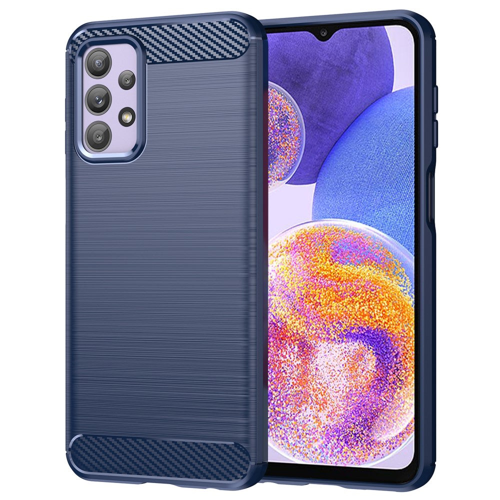 TPU Hülle für Samsung Galaxy A23 Carbon Fiber Skin Brushed Schutzcover Soft Case