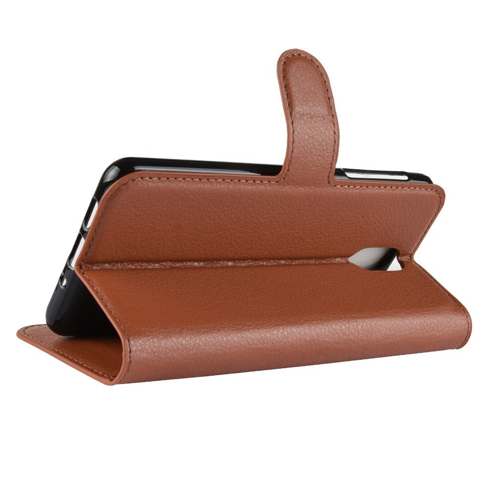 Wallet Case für Nokia 3.1 (2018) Litchi Grain Magnet Innenfach