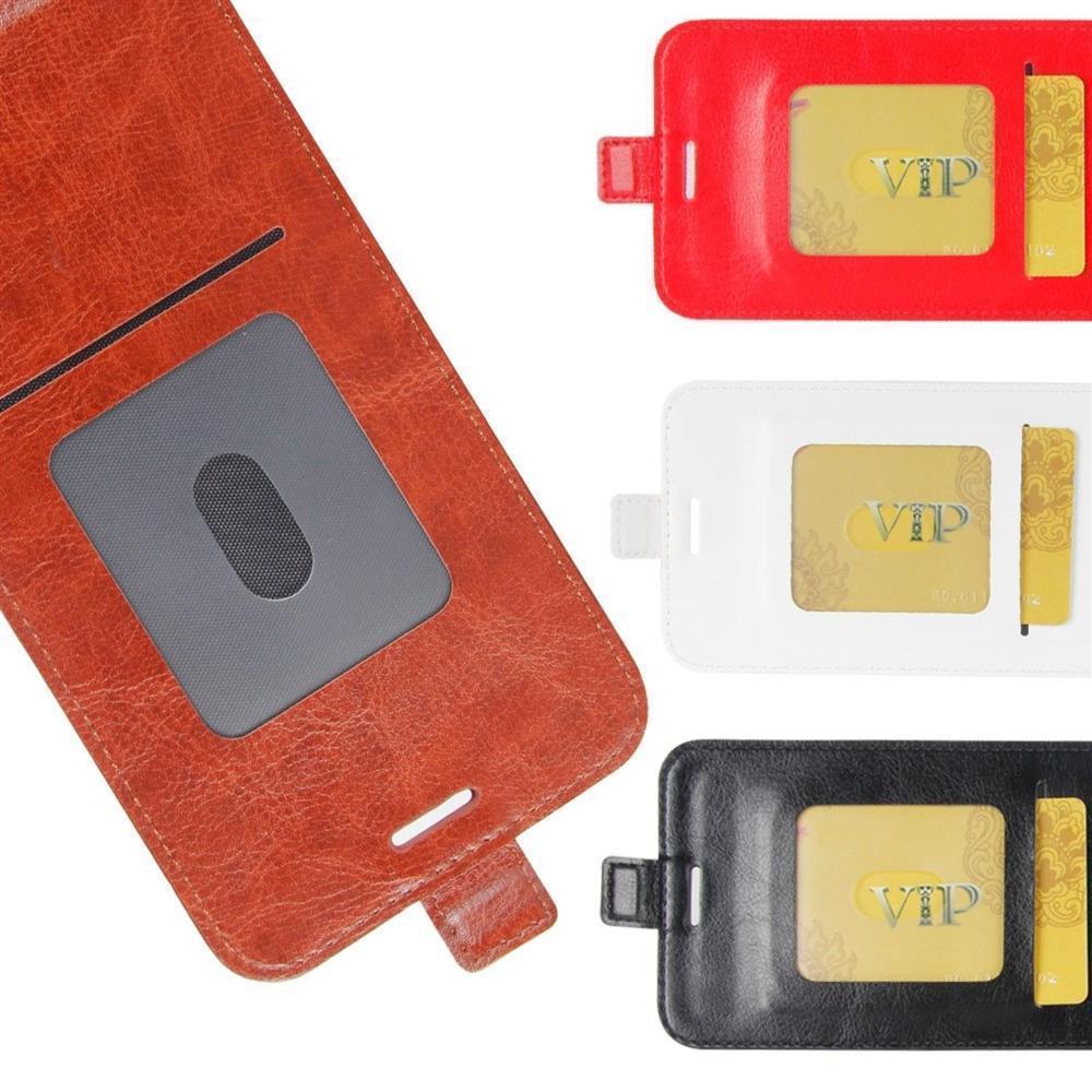 Flip Case für Nokia 3.1 PLUS Crazy Horse Handy Tasche Swipe Card Slot