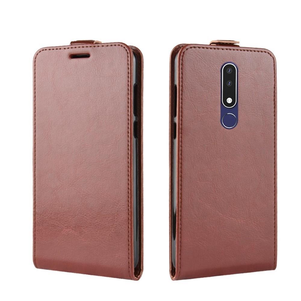 Flip Case für Nokia 3.1 PLUS Crazy Horse Handy Tasche Swipe Card Slot