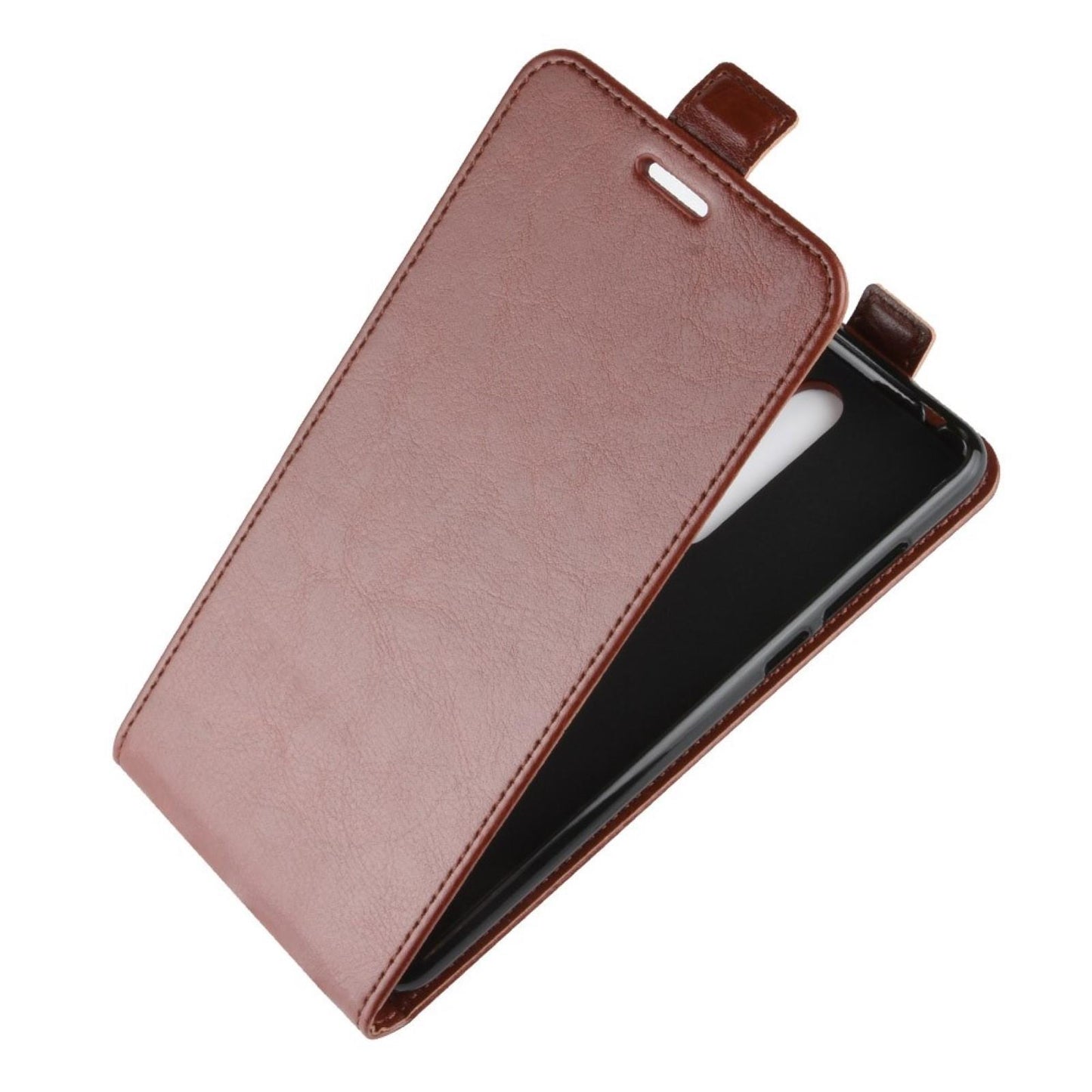 Flip Case für Nokia 3.1 PLUS Crazy Horse Handy Tasche Swipe Card Slot