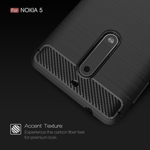 TPU Case für Nokia 5 Carbon Skin Brushed
