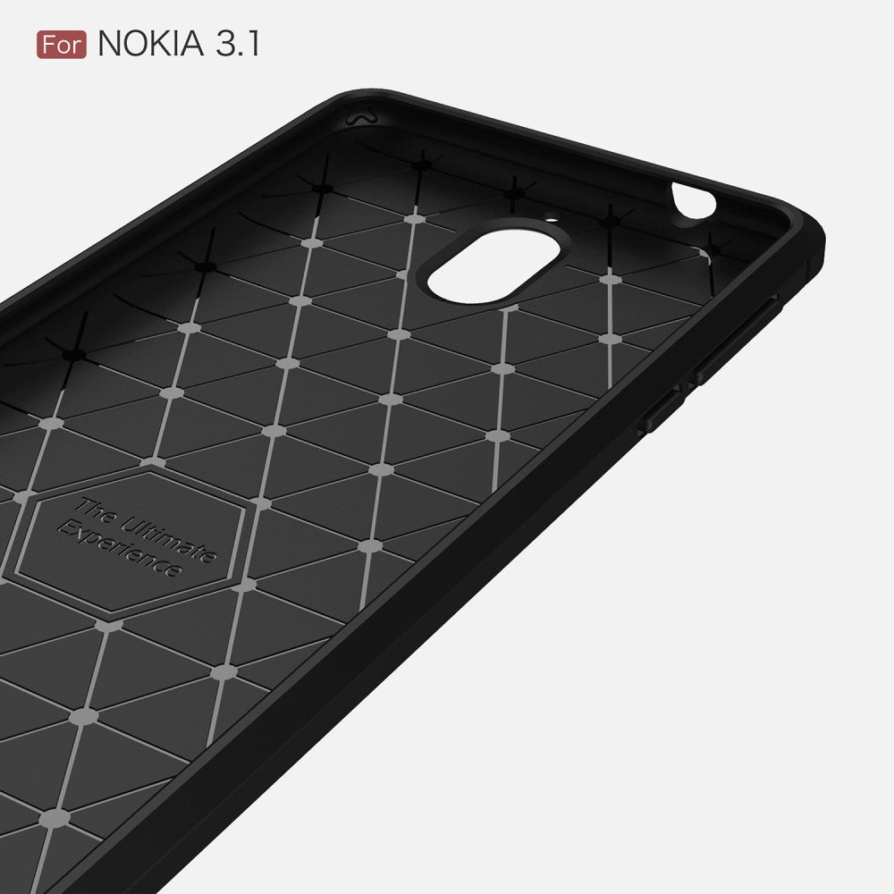 TPU Case für Nokia 3.1 (2018) Carbon Skin Brushed