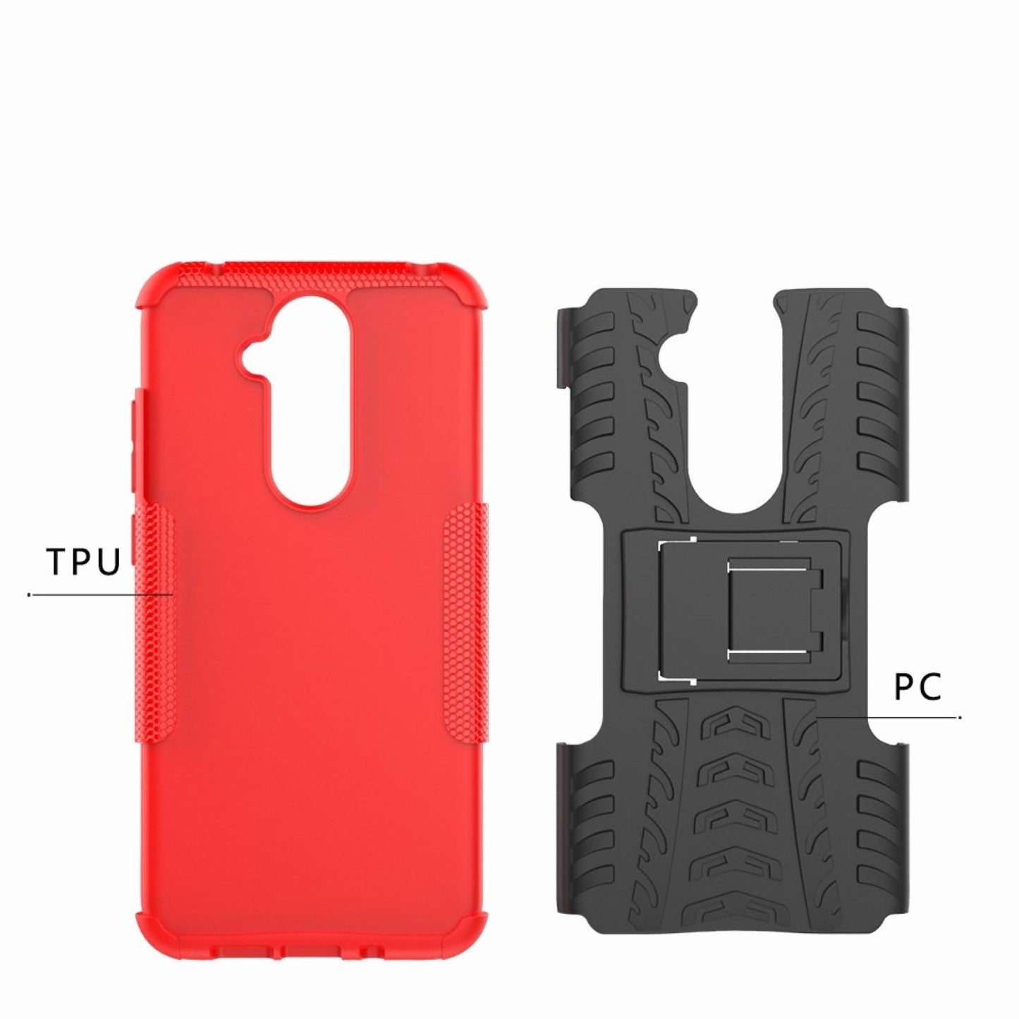 Outdoor Case für Nokia 8.1 Tire Rutschfest Reifen Profil Hülle