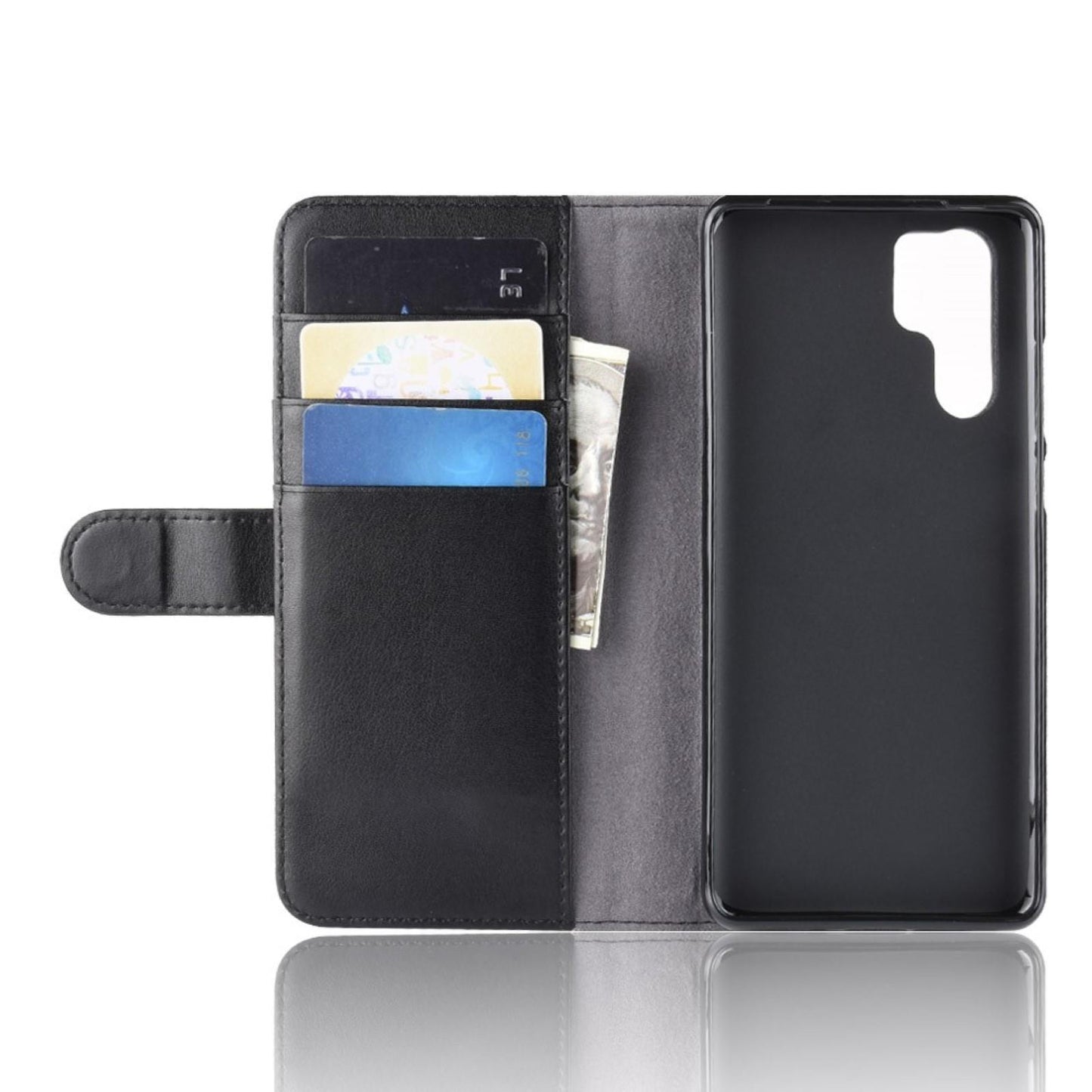 Wallet Case für Huawei P30 PRO Echt Leder Innenfach Handy Tasche