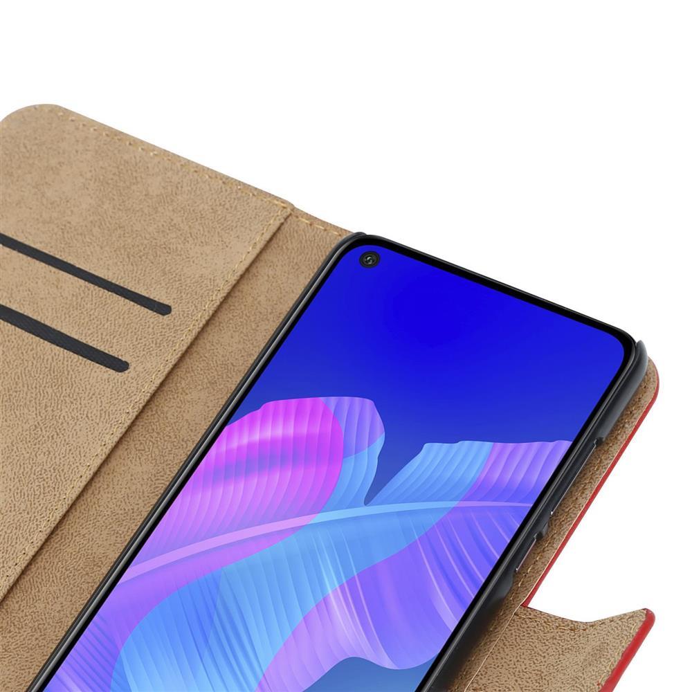 Wallet Case für Huawei P40 LITE E Genuine Split Echt Leder Handy Tasche