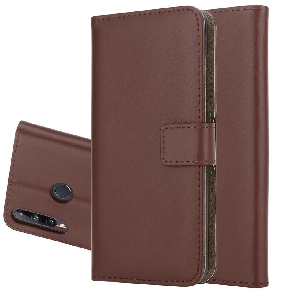 Wallet Case für Huawei P40 LITE E Genuine Split Echt Leder Handy Tasche