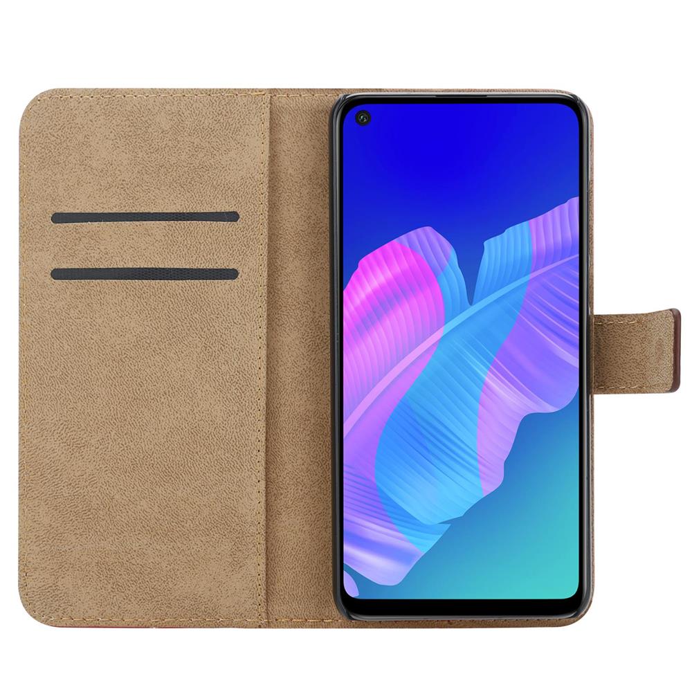 Wallet Case für Huawei P40 LITE E Genuine Split Echt Leder Handy Tasche