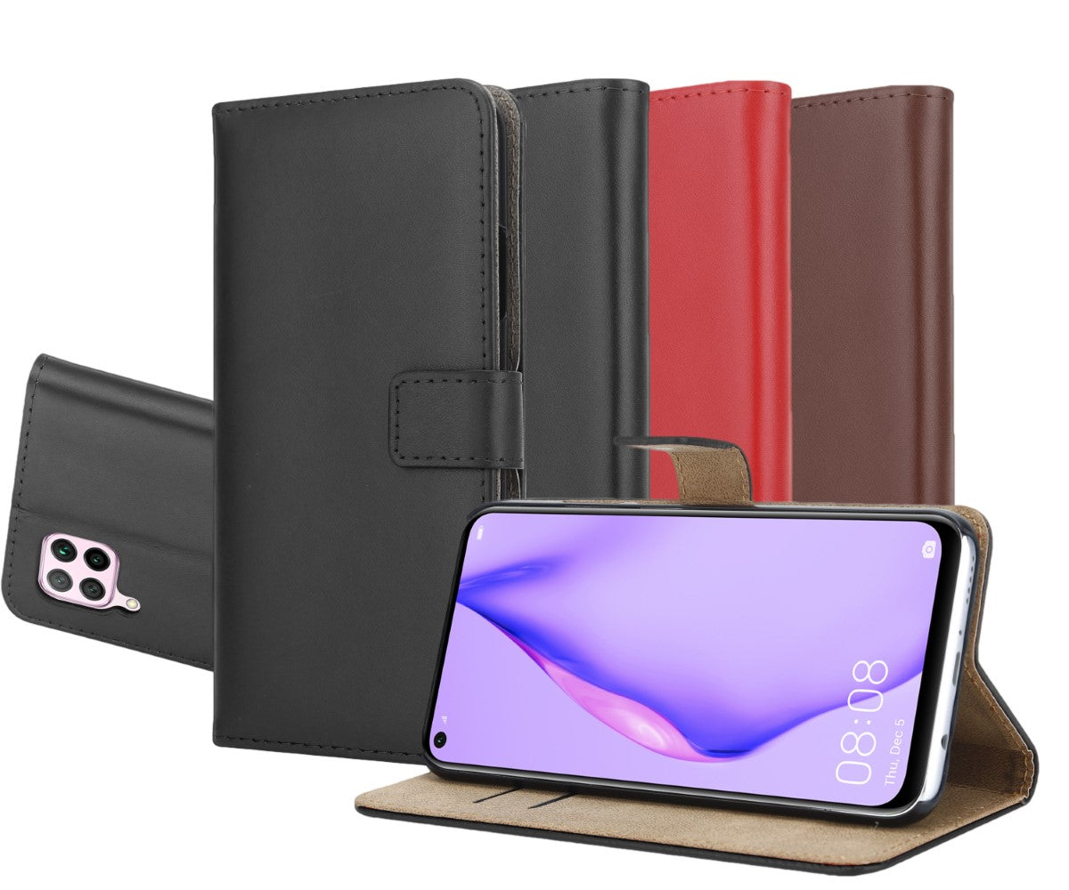 Wallet Case für Huawei P40 LITE Genuine Split Echt Leder Handy Tasche