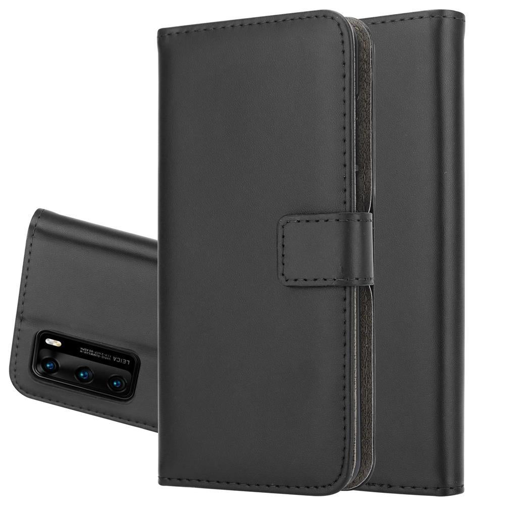 Wallet Case für Huawei P40 Genuine Split Echt Leder Handy Tasche