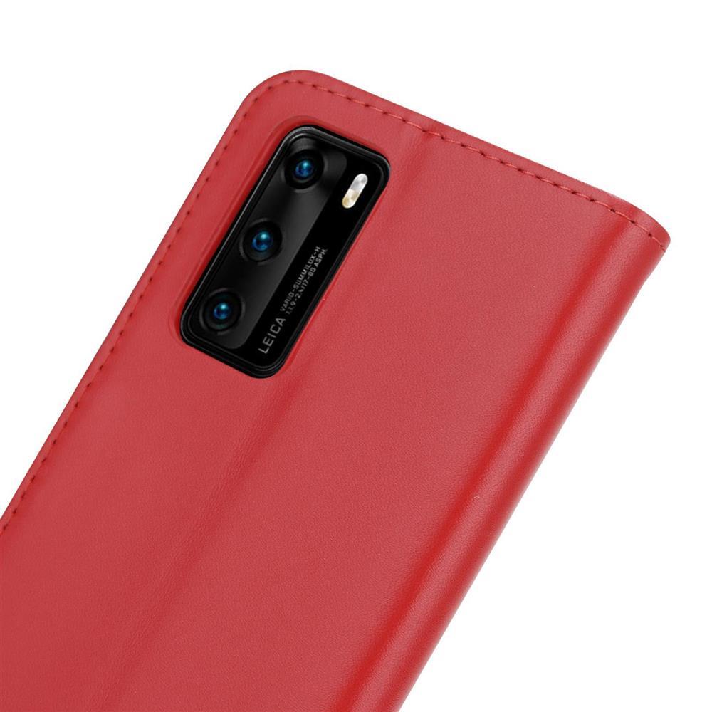 Wallet Case für Huawei P40 Genuine Split Echt Leder Handy Tasche