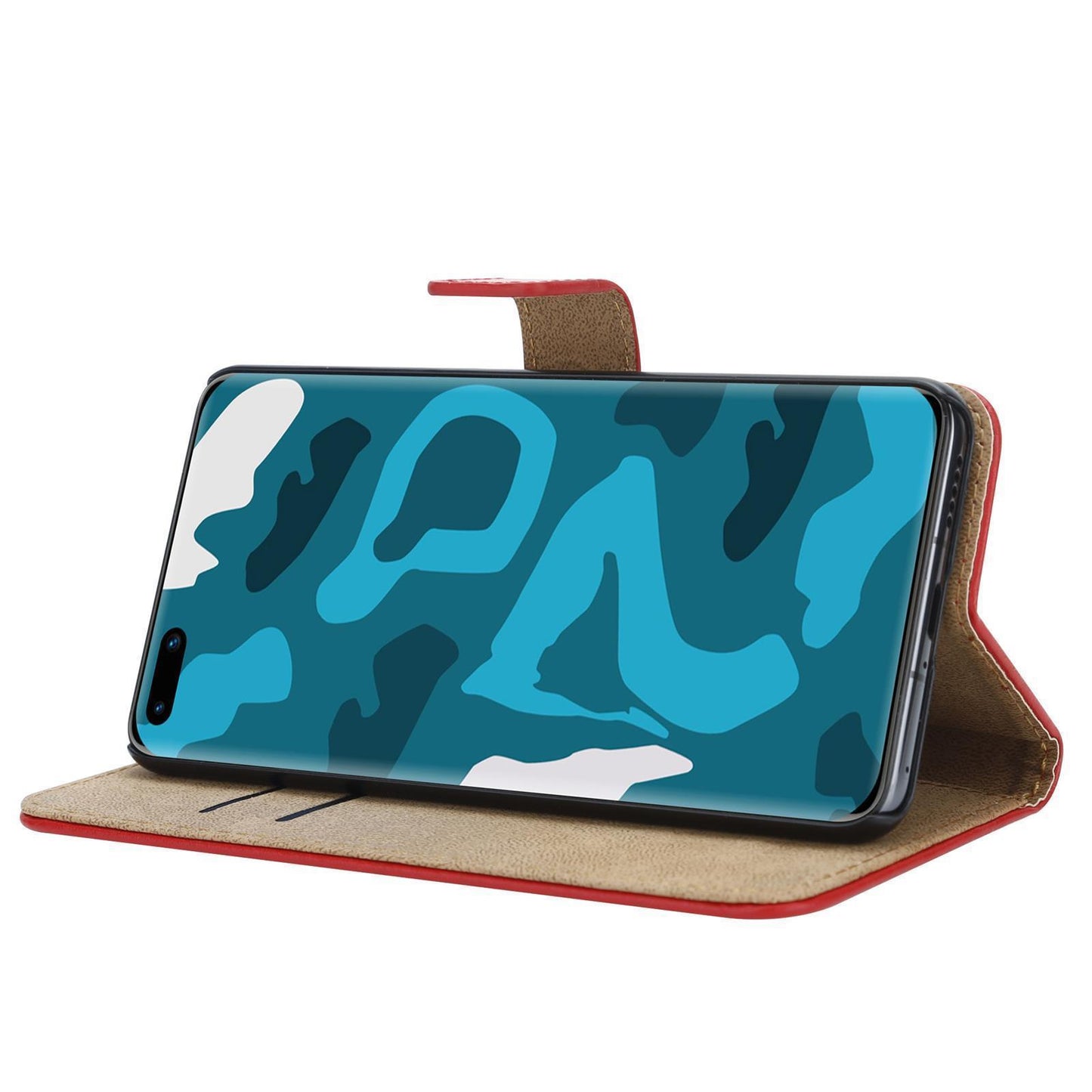 Wallet Case für Huawei P40 Genuine Split Echt Leder Handy Tasche
