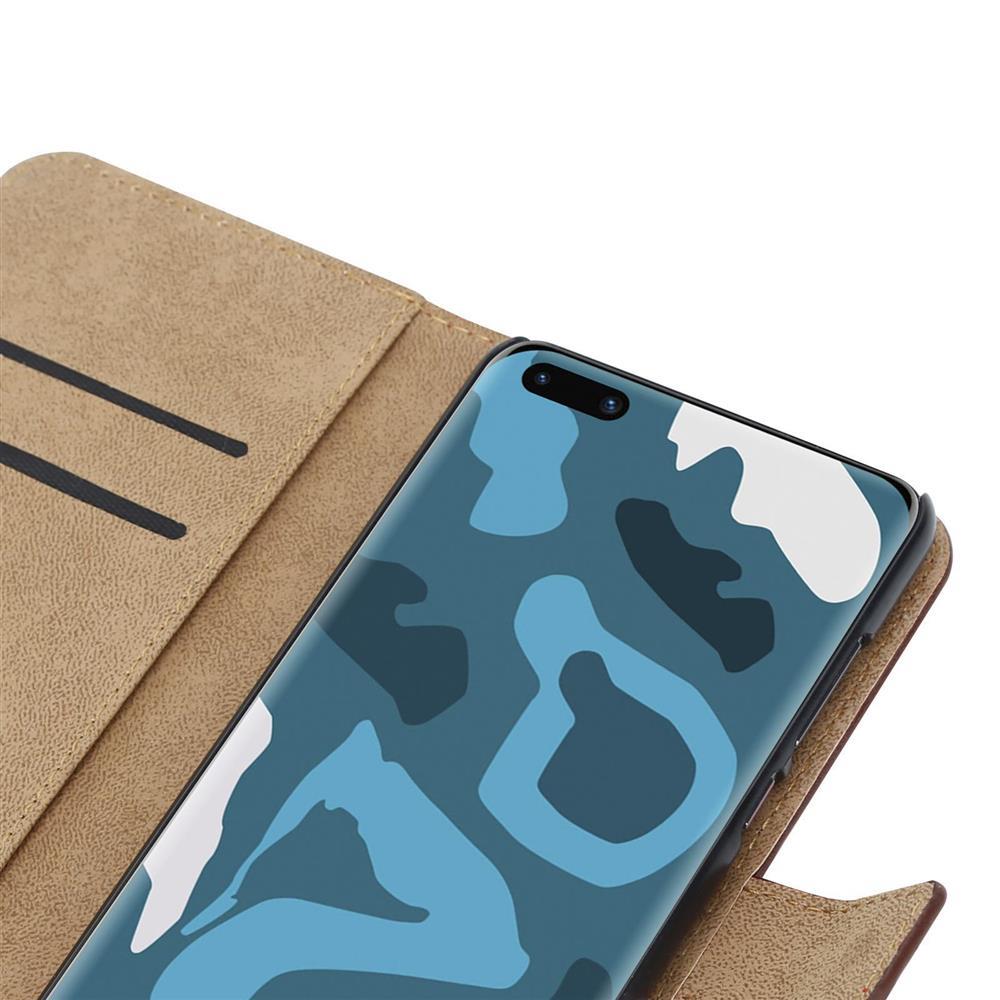 Wallet Case für Huawei P40 Genuine Split Echt Leder Handy Tasche