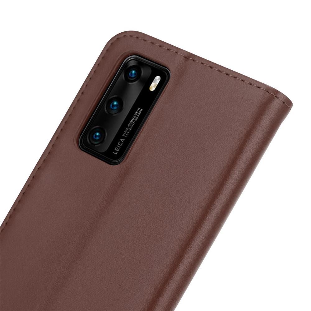 Wallet Case für Huawei P40 Genuine Split Echt Leder Handy Tasche