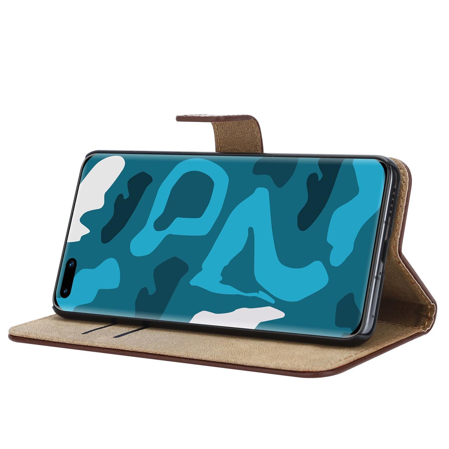 Wallet Case für Huawei P40 Genuine Split Echt Leder Handy Tasche