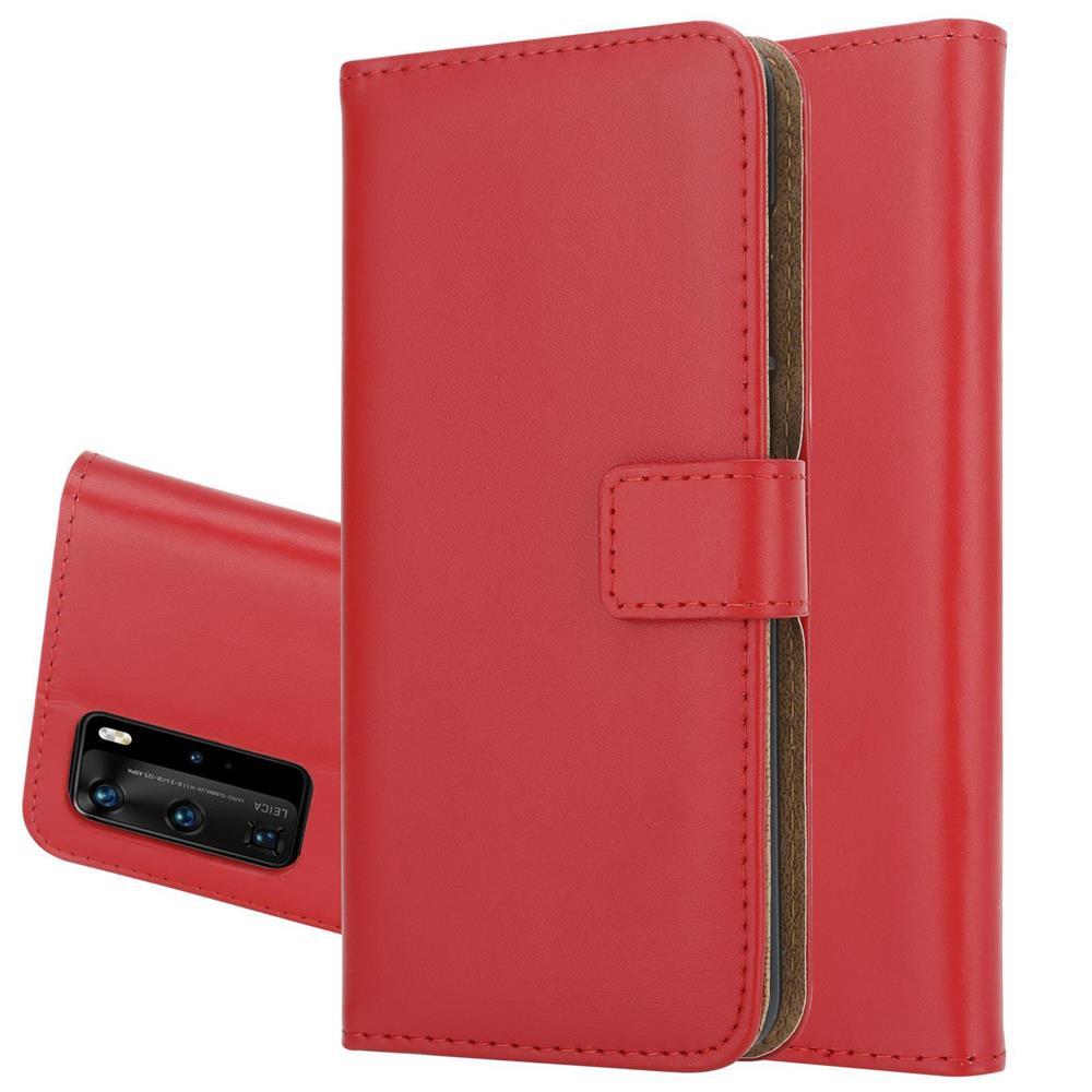Wallet Case für Huawei P40 PRO Genuine Split Echt Leder Handy Tasche