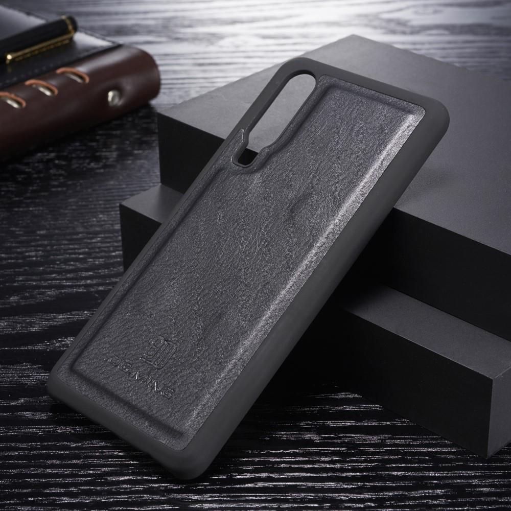 DG.MING Wallet Case für Huawei P30 Echt Leder Handy Tasche 2in1 Hülle Klapp Etui