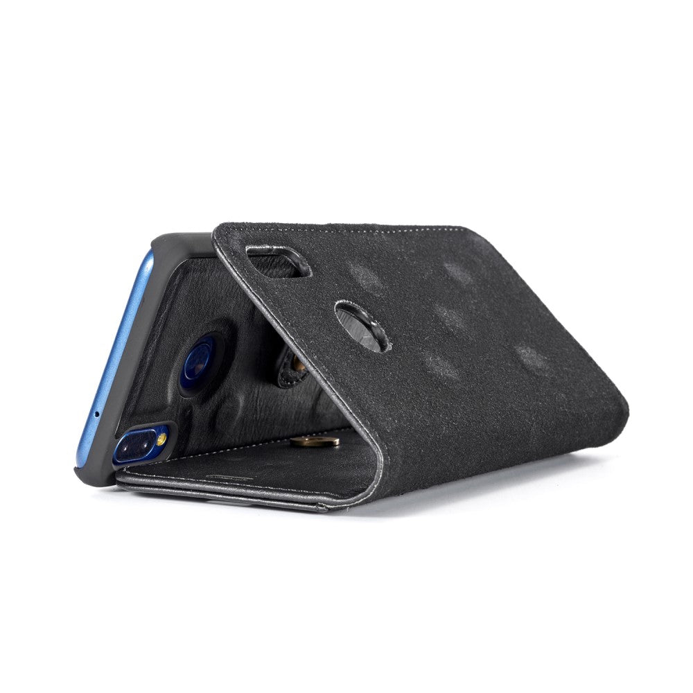 DG.MING Wallet Case für Huawei P20 LITE Echt Leder Handy Tasche 2in1 Hülle Etui