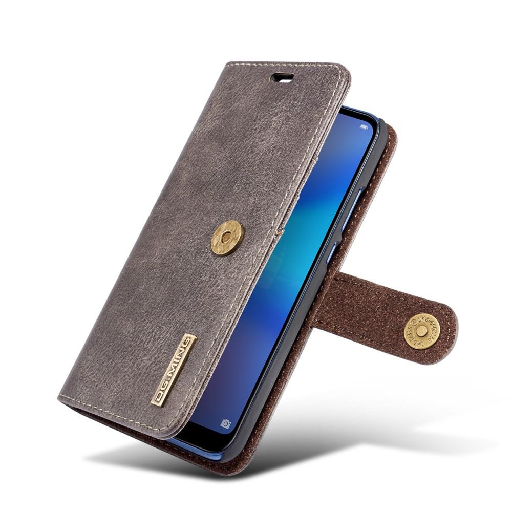 DG.MING Wallet Case für Huawei P20 LITE Echt Leder Handy Tasche 2in1 Hülle Etui