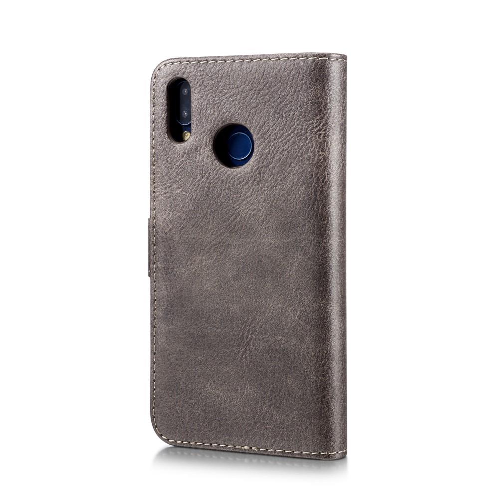 DG.MING Wallet Case für Huawei P20 LITE Echt Leder Handy Tasche 2in1 Hülle Etui