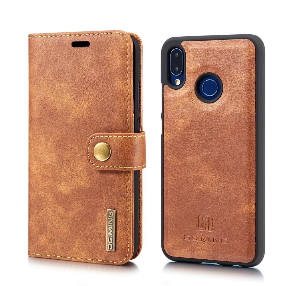 DG.MING Wallet Case für Huawei P20 LITE Echt Leder Handy Tasche 2in1 Hülle Etui