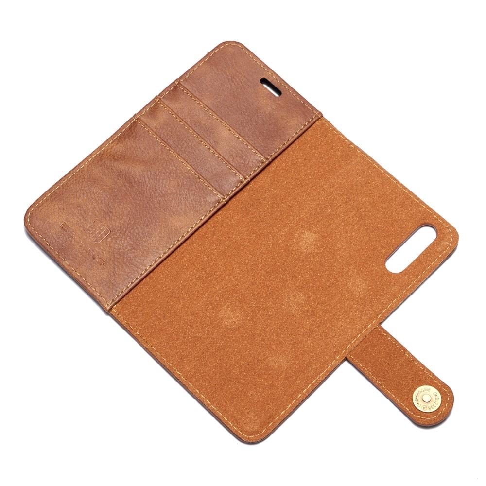 DG.MING Wallet Case für Huawei P20 Echt Leder Handy Tasche 2in1 Hülle Klapp Etui