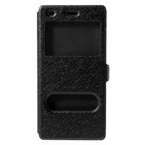 Wallet Case für Huawei P8 LITE Dual Window View Silk Book Etui