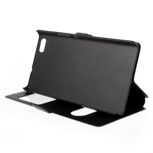 Wallet Case für Huawei P8 LITE Dual Window View Silk Book Etui