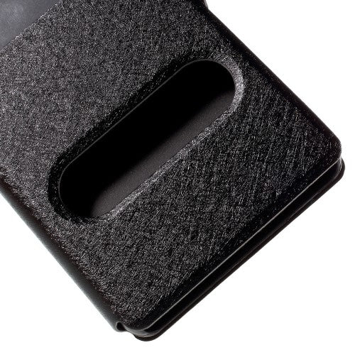 Wallet Case für Huawei P8 LITE Dual Window View Silk Book Etui