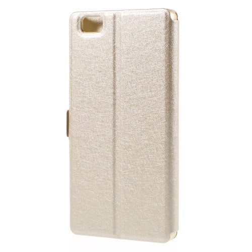 Wallet Case für Huawei P8 LITE Dual Window View Silk Book Etui