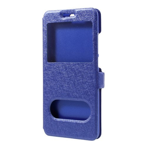 Wallet Case für Huawei P10 Dual Window View Silk Book Etui