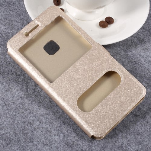 Wallet Case für Huawei P10 LITE Dual Window View Silk Book Etui
