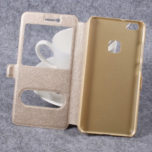Wallet Case für Huawei P10 LITE Dual Window View Silk Book Etui