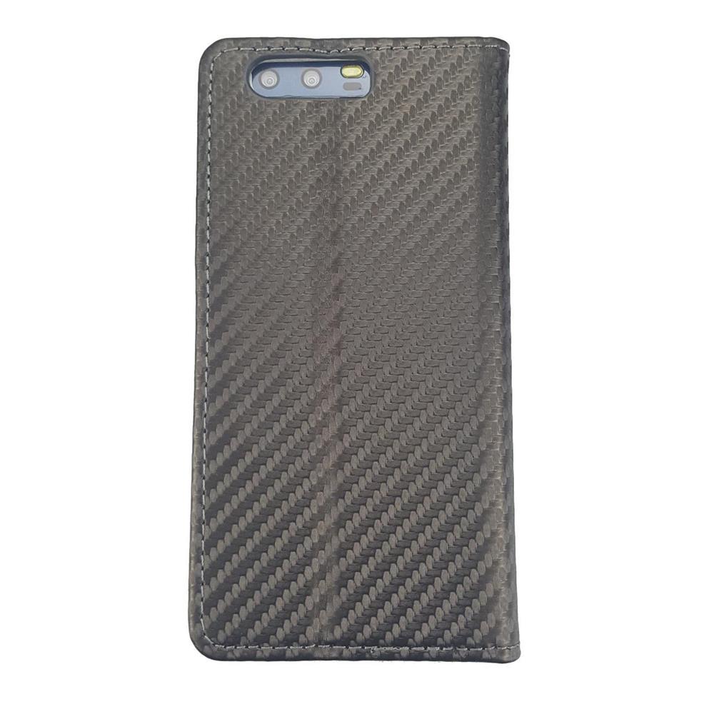 Wallet Case für Huawei P10 Carbon Fiber Optik Magnet