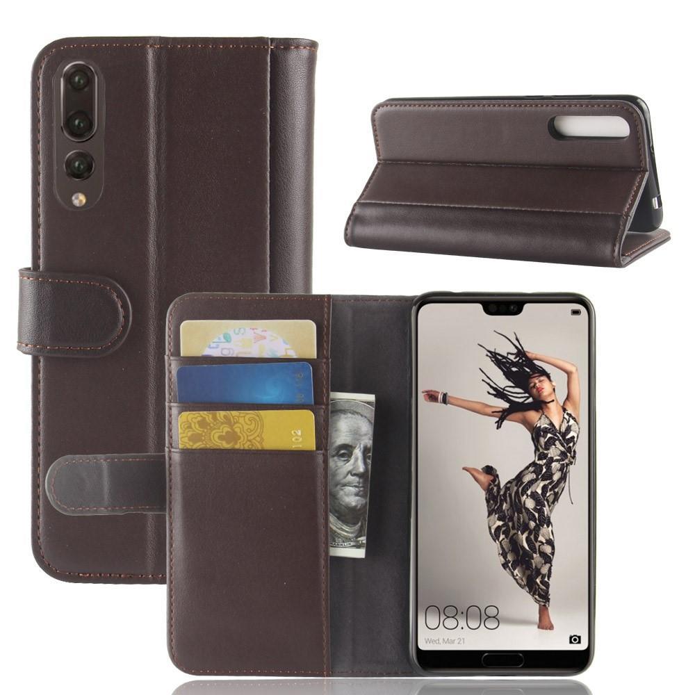 Wallet Case für Huawei P20 PRO Echt Leder Innenfach