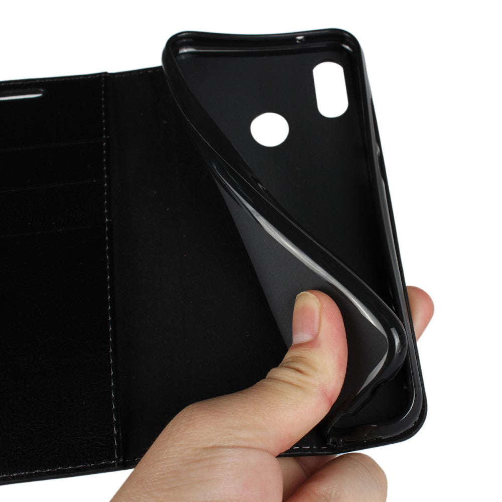 Wallet Case für Huawei P20 LITE Genuine Split Echt Leder Crazy Horse Skin