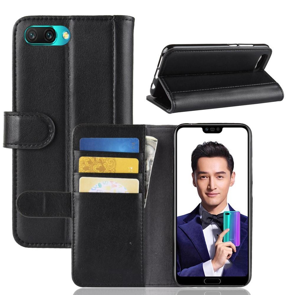 Wallet Case für Huawei HONOR 10 Echt Leder Innenfach