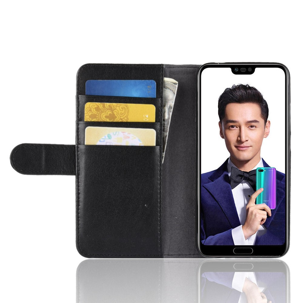 Wallet Case für Huawei HONOR 10 Echt Leder Innenfach