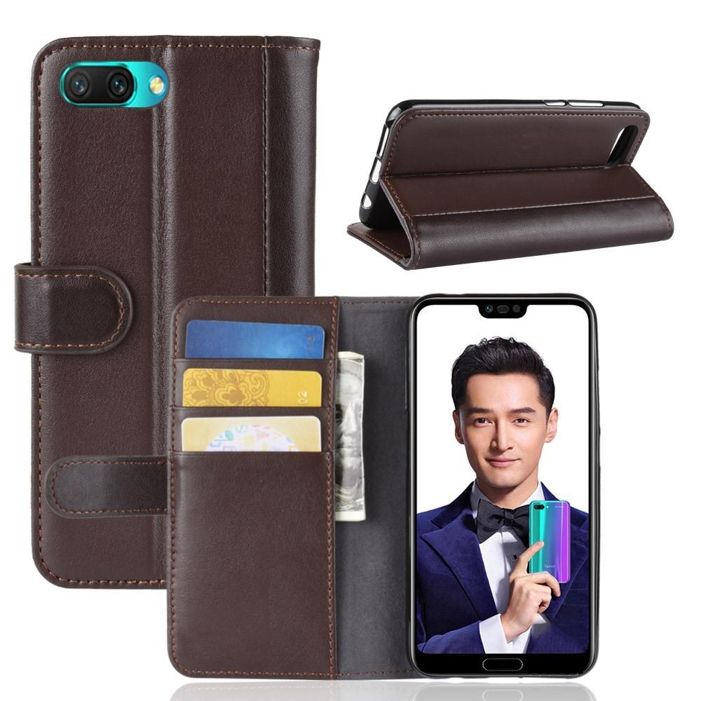 Wallet Case für Huawei HONOR 10 Echt Leder Innenfach