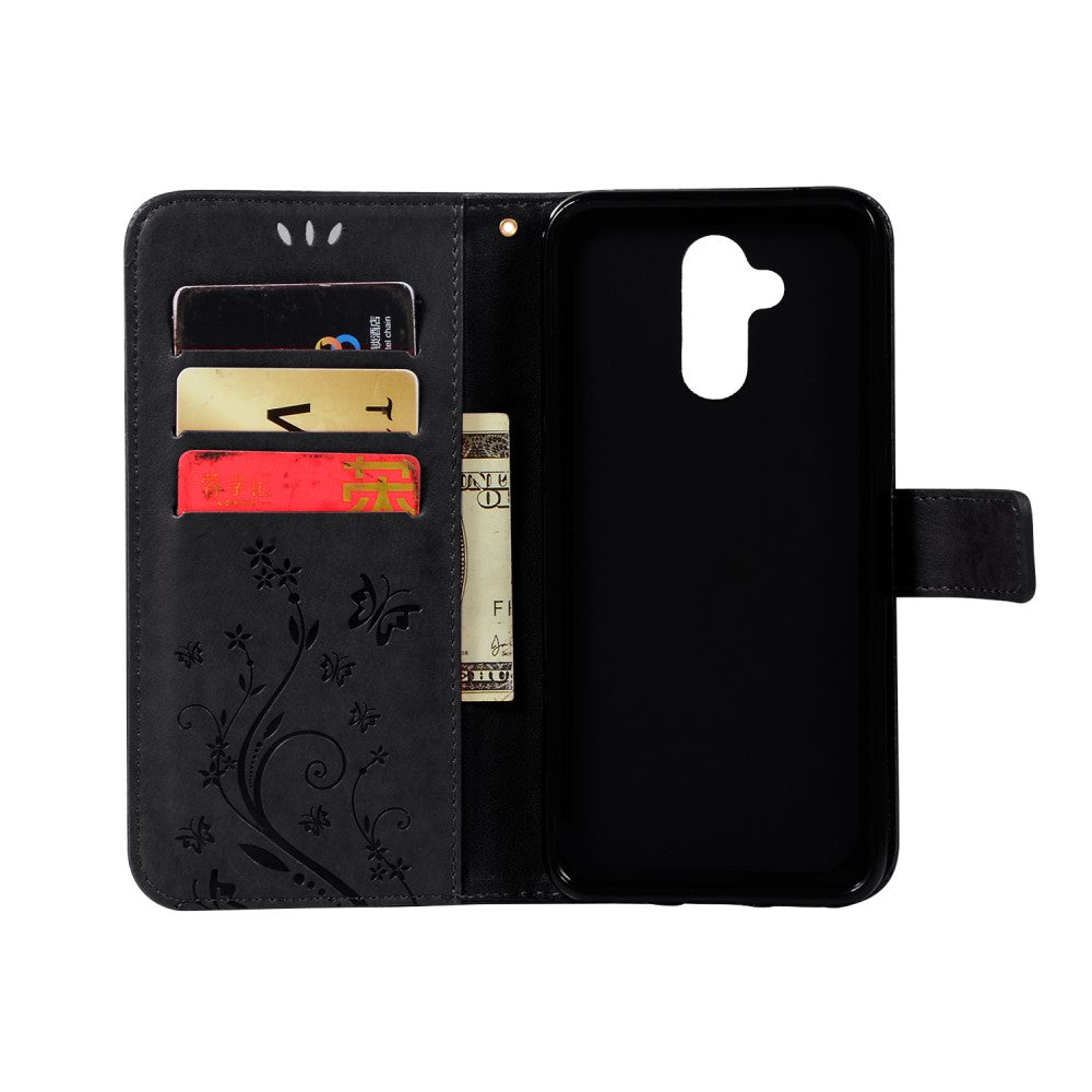 Wallet Case für Huawei Mate 20 LITE Butterfly Flower Motiv