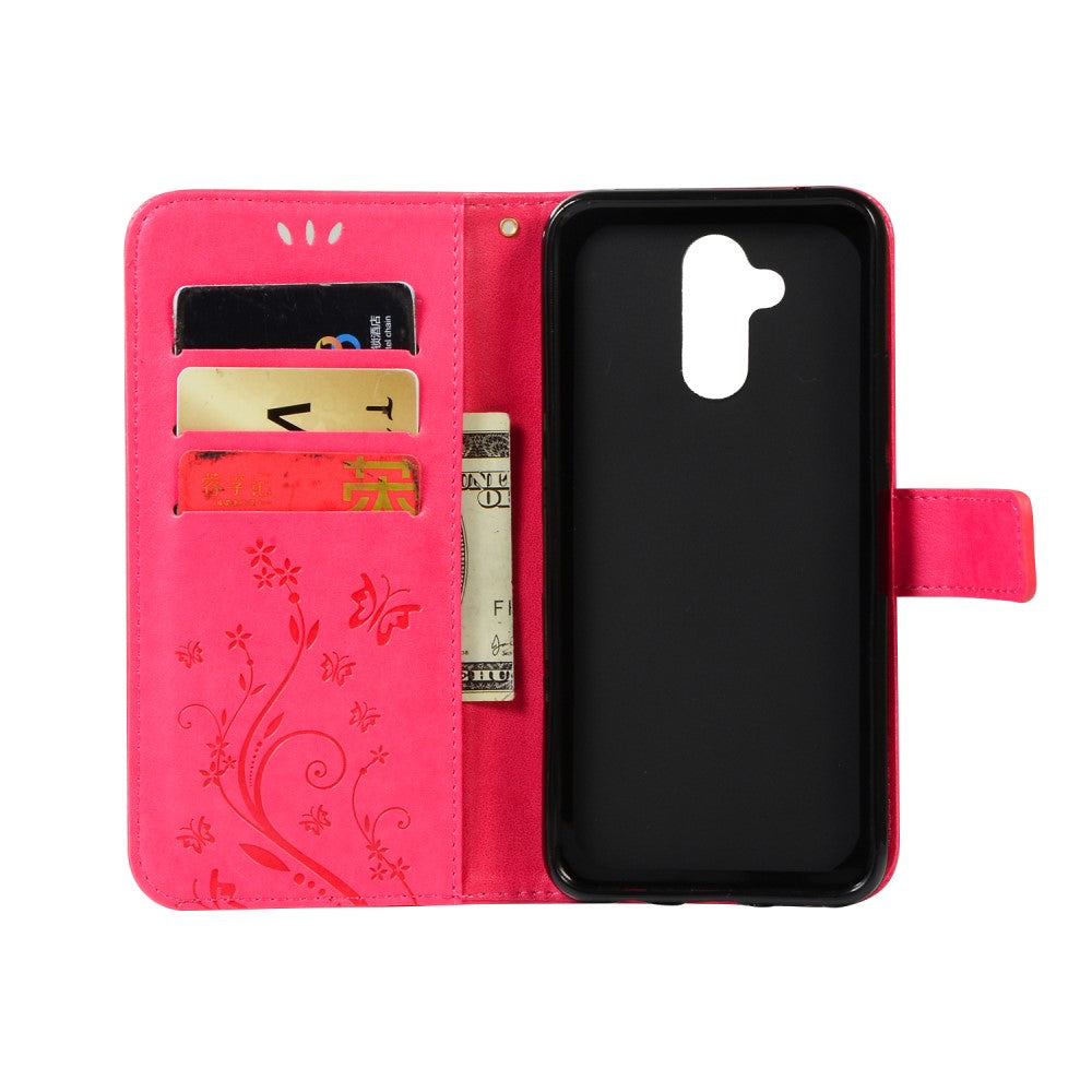 Wallet Case für Huawei Mate 20 LITE Butterfly Flower Motiv