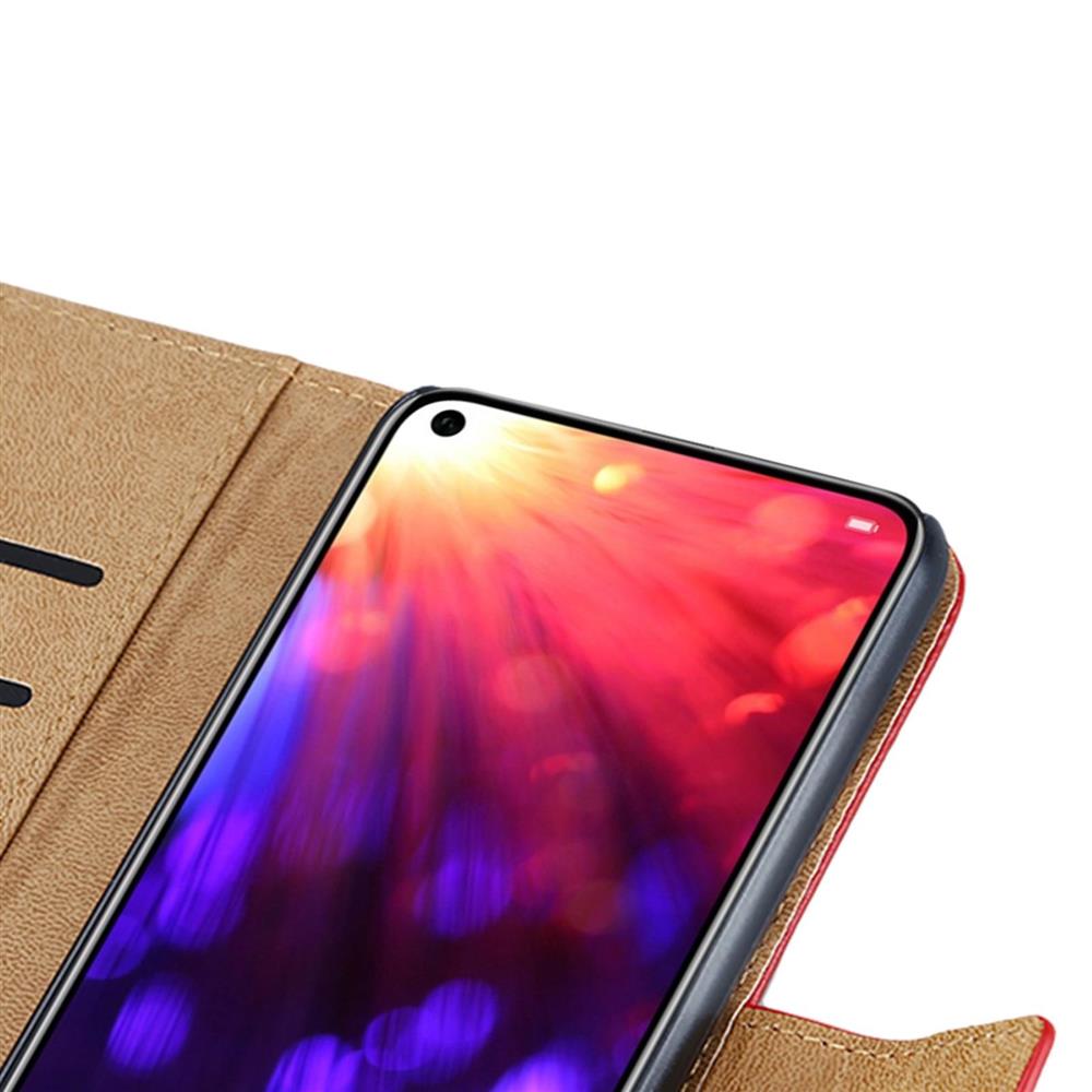 Wallet Case für Huawei Honor View 20 Genuine Split Echt Leder Tasche