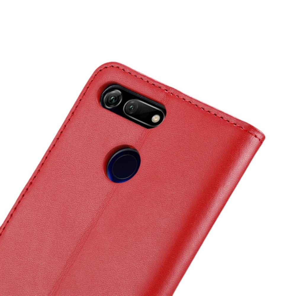 Wallet Case für Huawei Honor View 20 Genuine Split Echt Leder Tasche