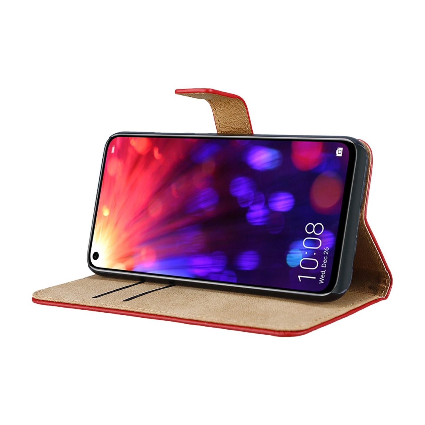 Wallet Case für Huawei Honor View 20 Genuine Split Echt Leder Tasche
