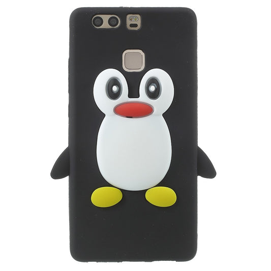 Silikon Case für Huawei P9 Soft Cute 3D Pinguin