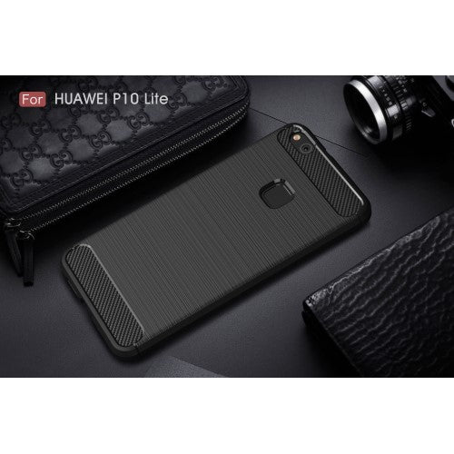 TPU Case für Huawei P10 LITE Carbon Skin Brushed
