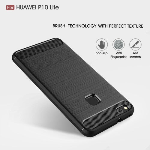 TPU Case für Huawei P10 LITE Carbon Skin Brushed